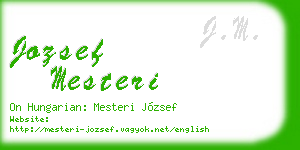 jozsef mesteri business card